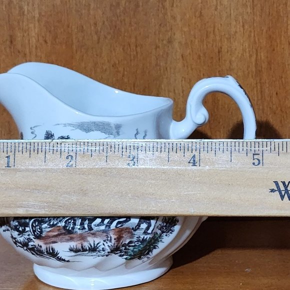 Staffordshire Yorkshire Multicolor Ironstone Creamer English farm 10oz - Picture 13 of 13